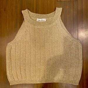 NWT - GOLD SWEATER TANK.